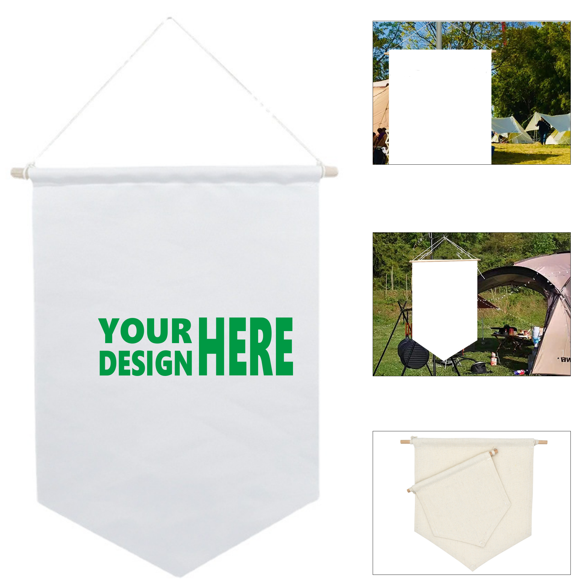 White Canvas Flag Banner 1