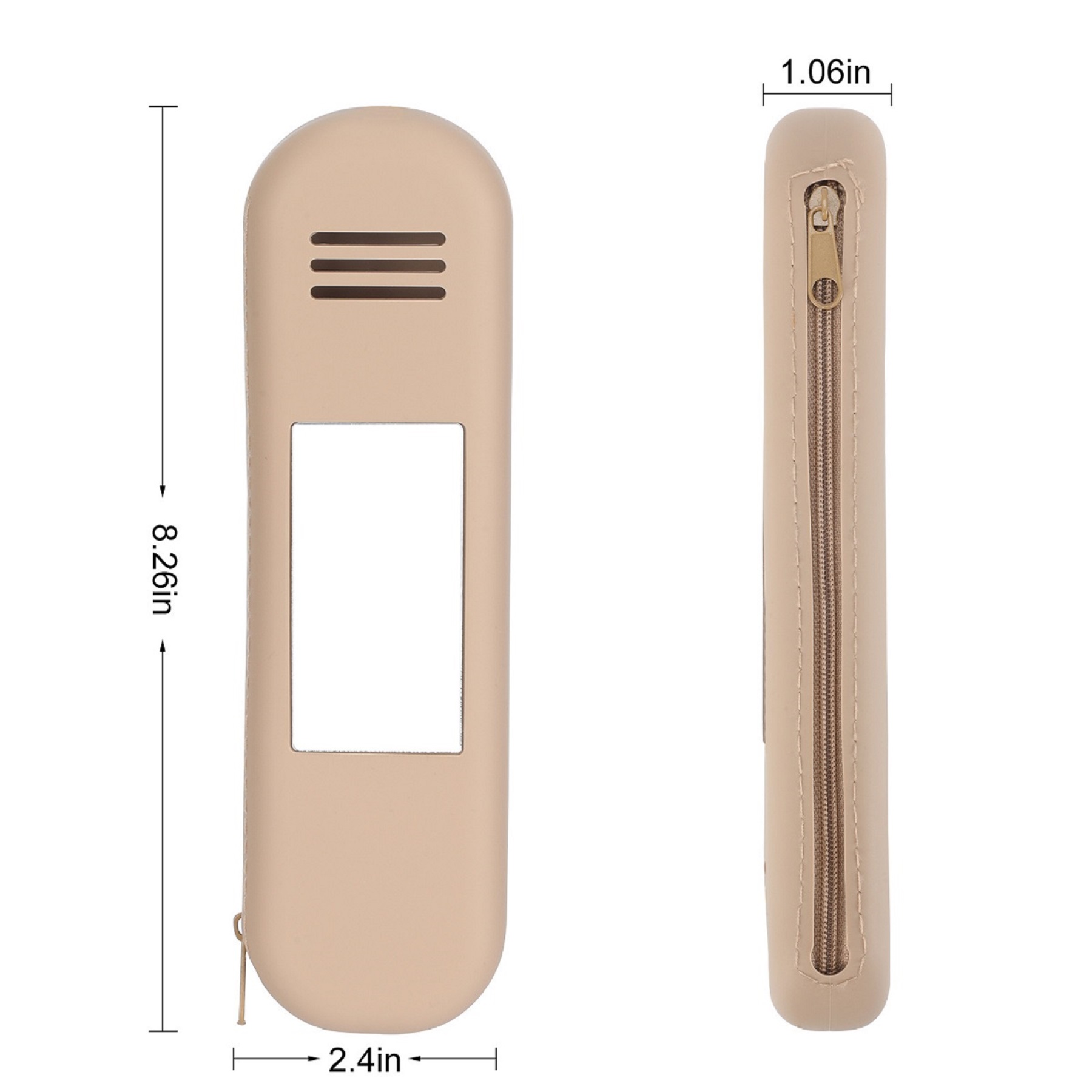 Silicone Travel Makeup Bag with Built-in Mirror 4