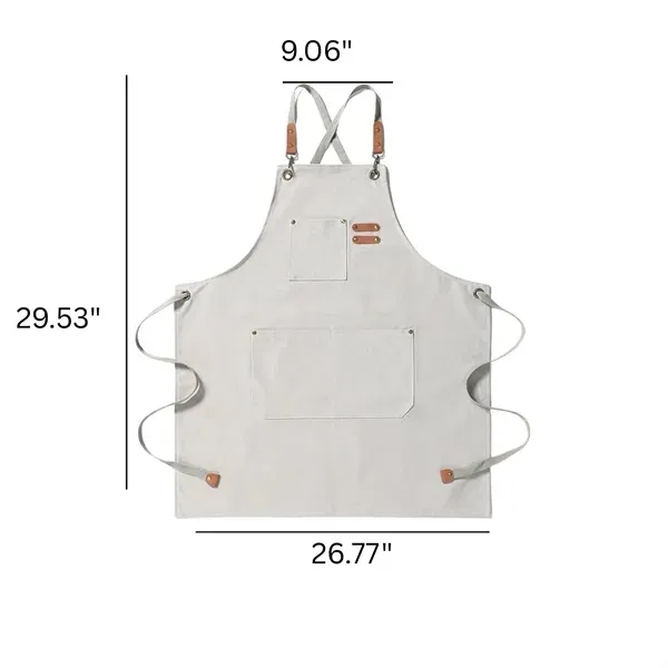 Canvas Work Apron with Heavy Duty Utility Tool Belt 2