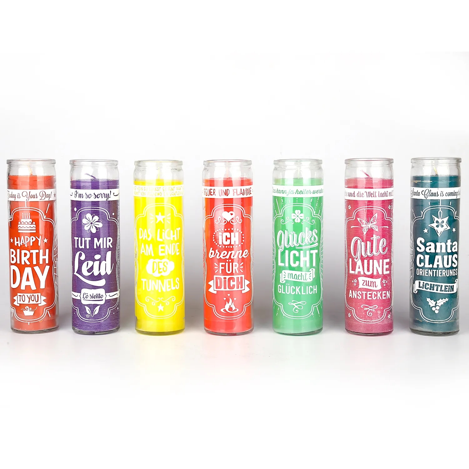 15 oz. Ice Pattern Religious Candle 1