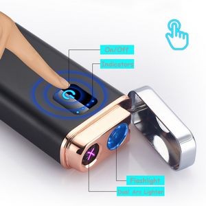 3 In 1 Dual E Arc Power Bank Lighter Flashlight 18