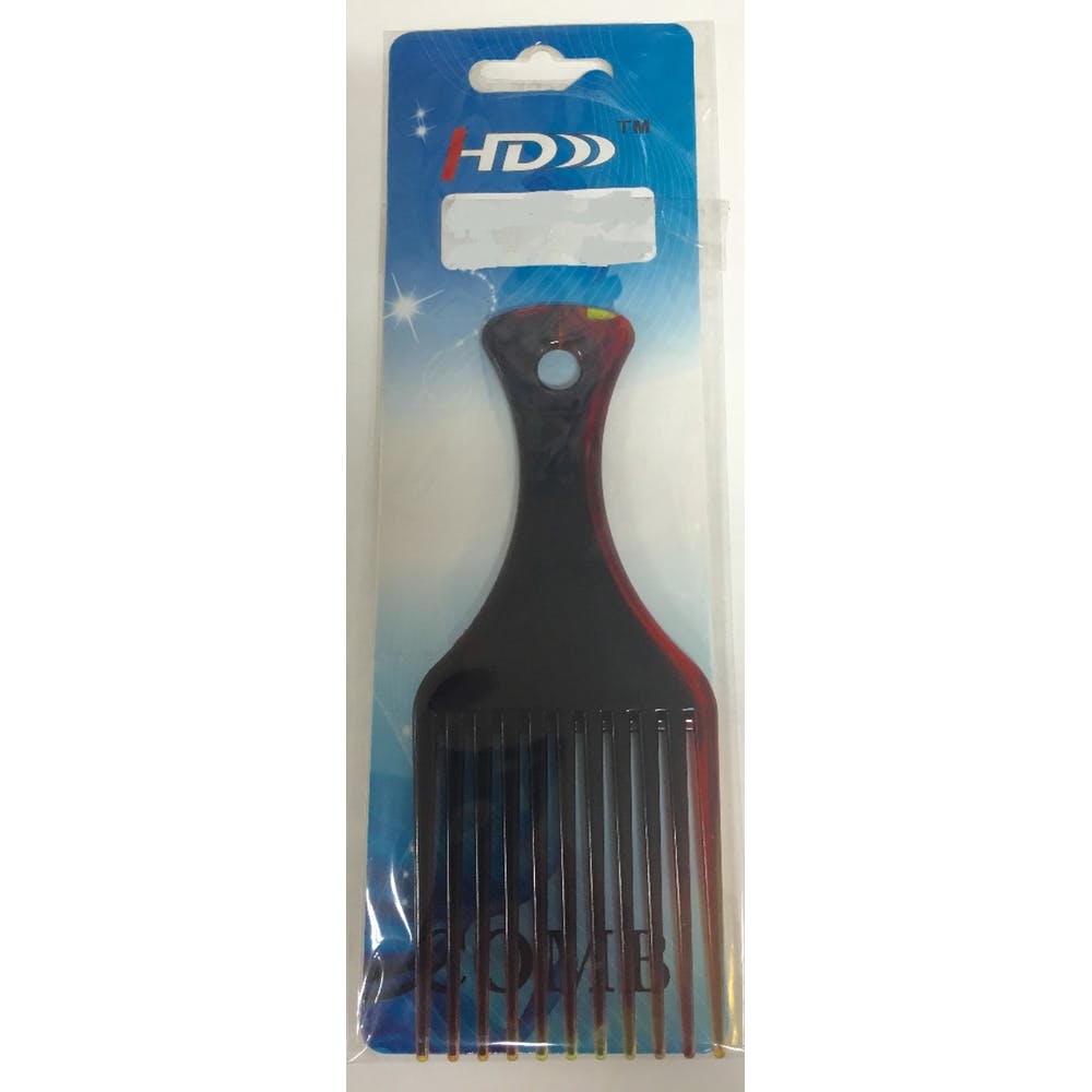 Hair Picks - Black Plastic 2 Pack 2