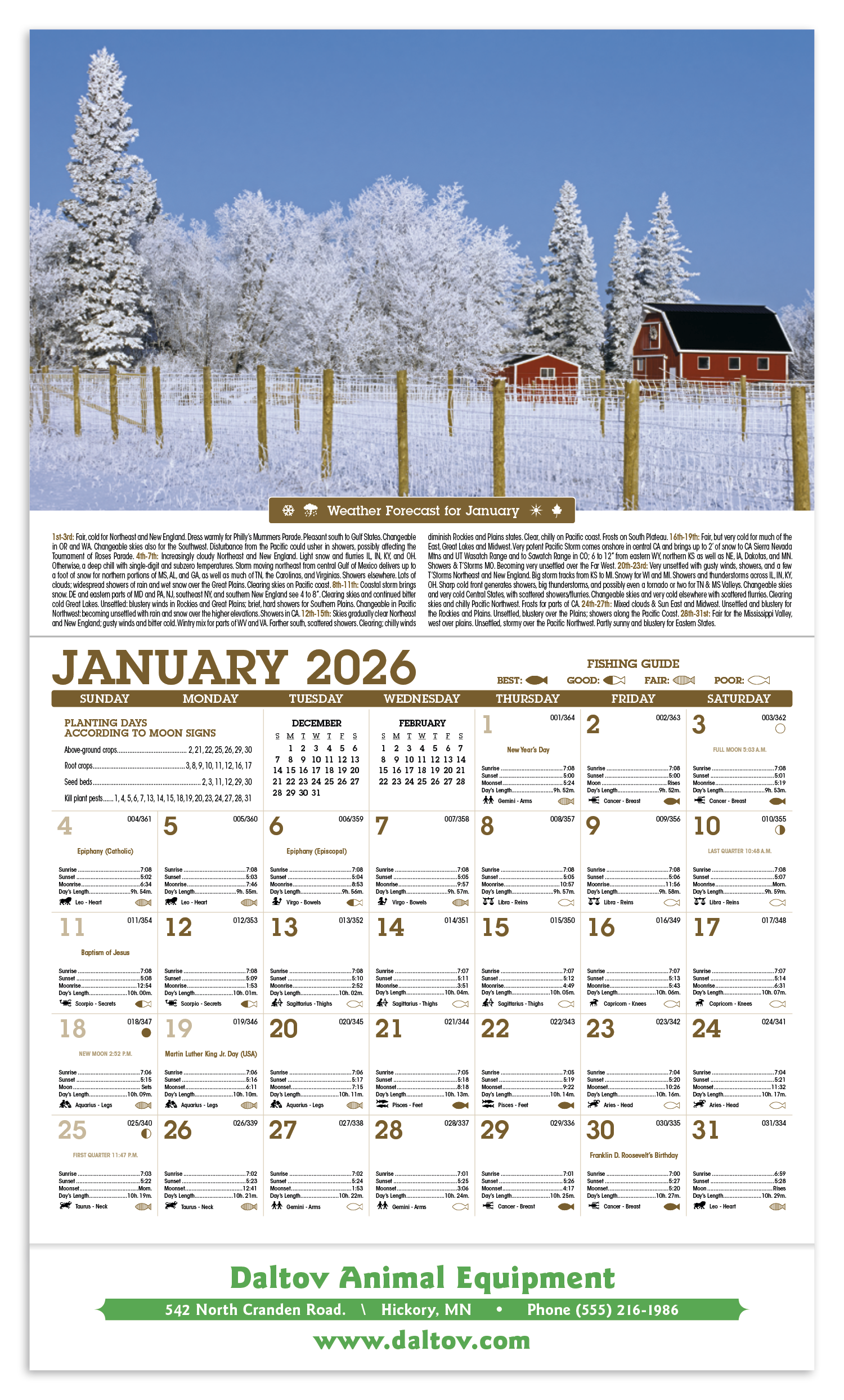 Triumph® Calendars Scenic Almanac 66