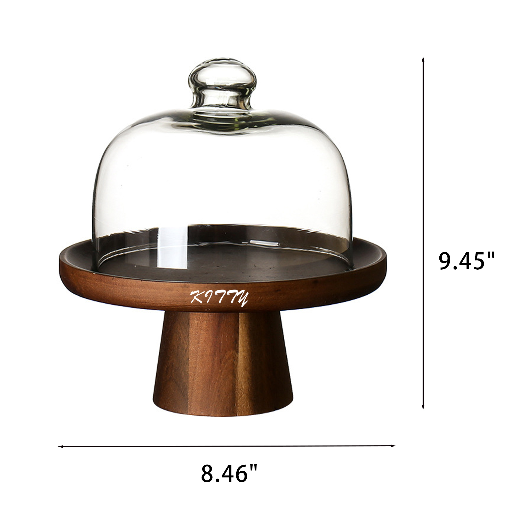 Household Acacia Wood Cake Tray 1