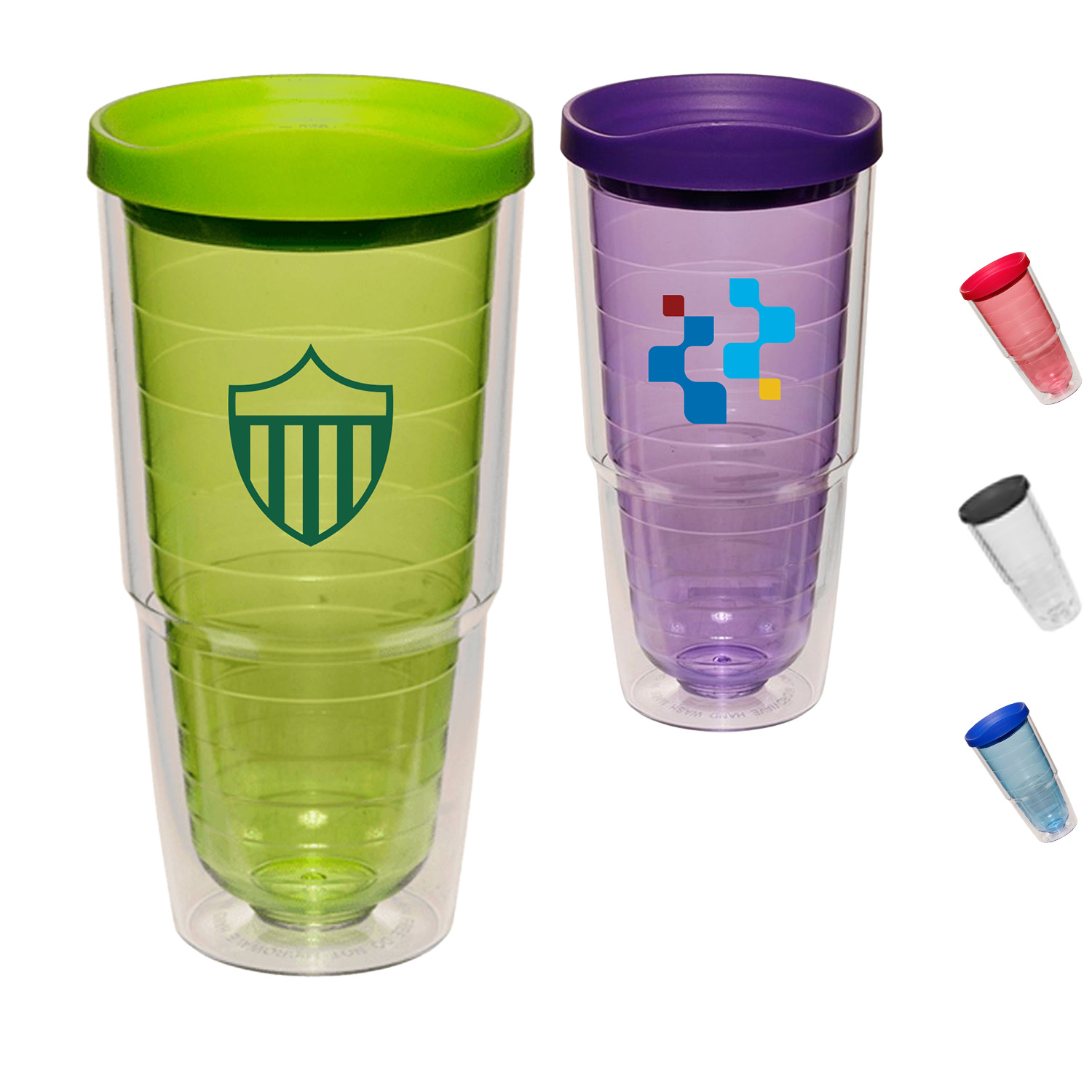 24 oz Foggy Double Wall Acrylic Tumbler w/ Custom Imprint 2