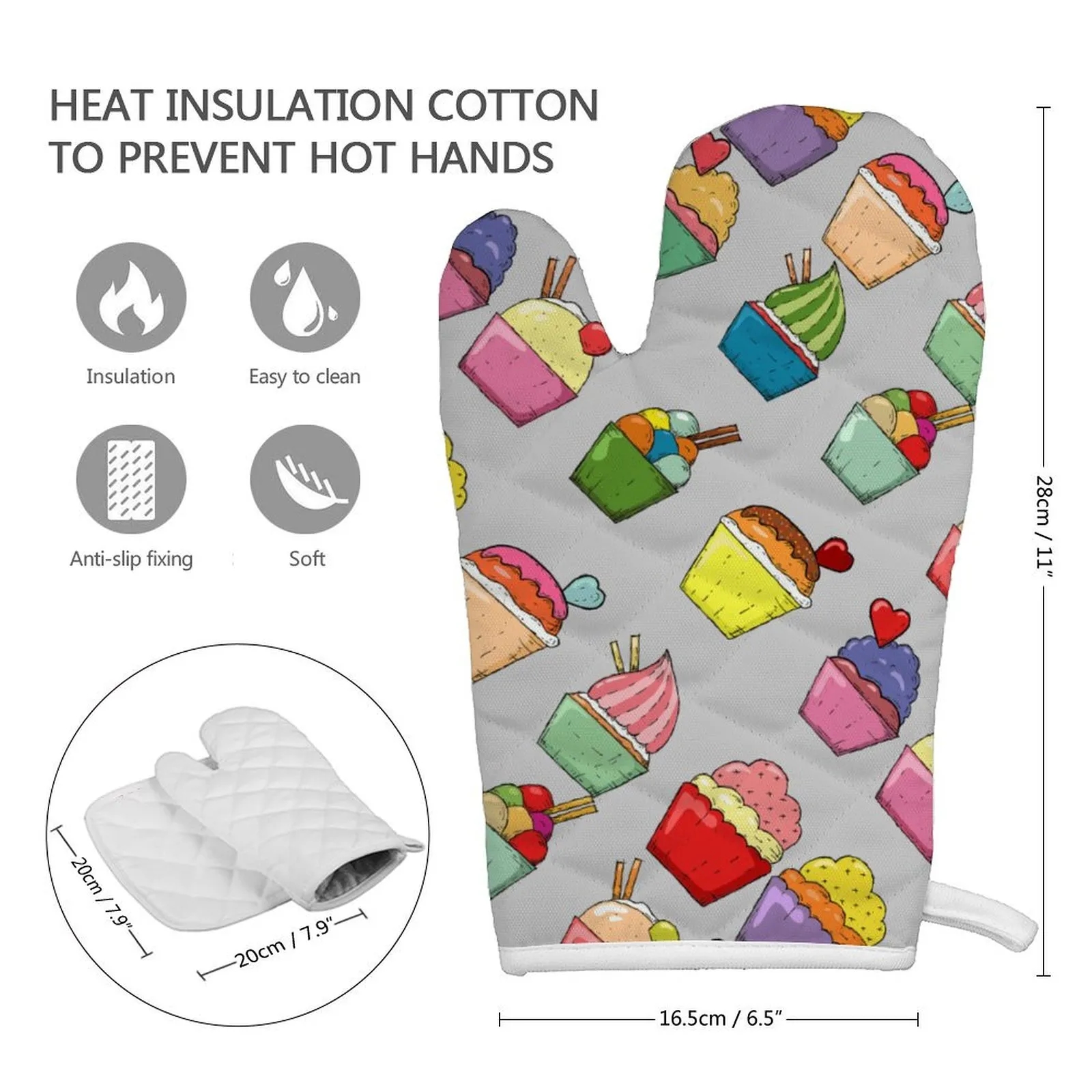 Custom Oven Gloves with Logo Bulk Wholesale Heat Resistant Kitchen Mitts for Restaurants 9