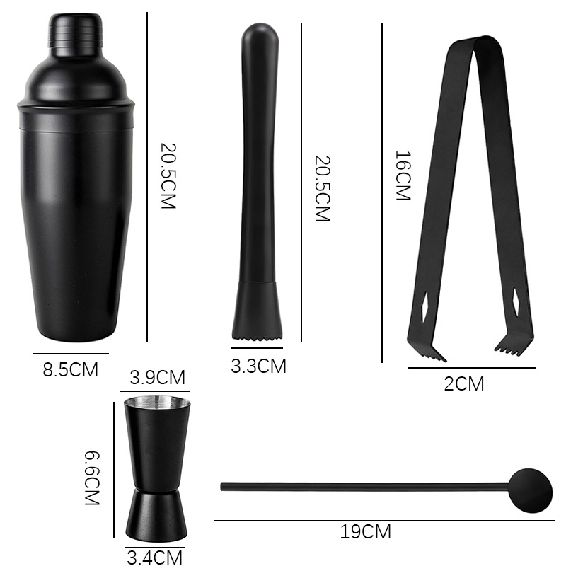 Mixology Cocktail Shaker Set With Gift Box 4