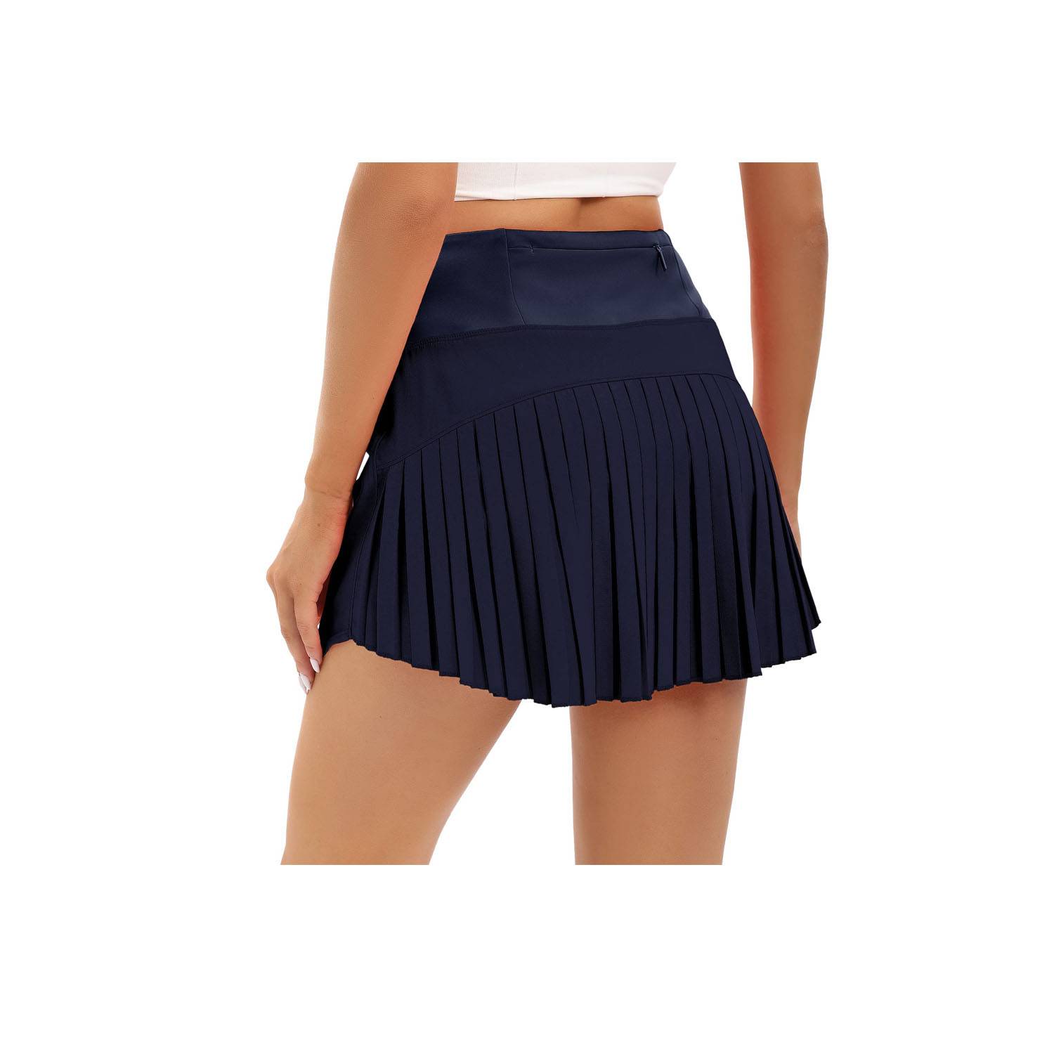 Women Polyester High-Waisted Pleated Athletic Skort 4