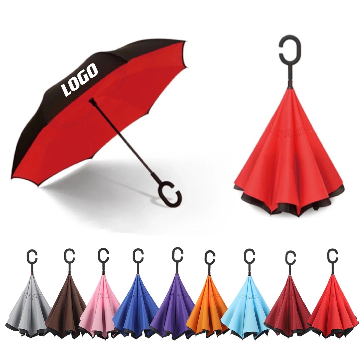 49" Double Layer Inverted Umbrella