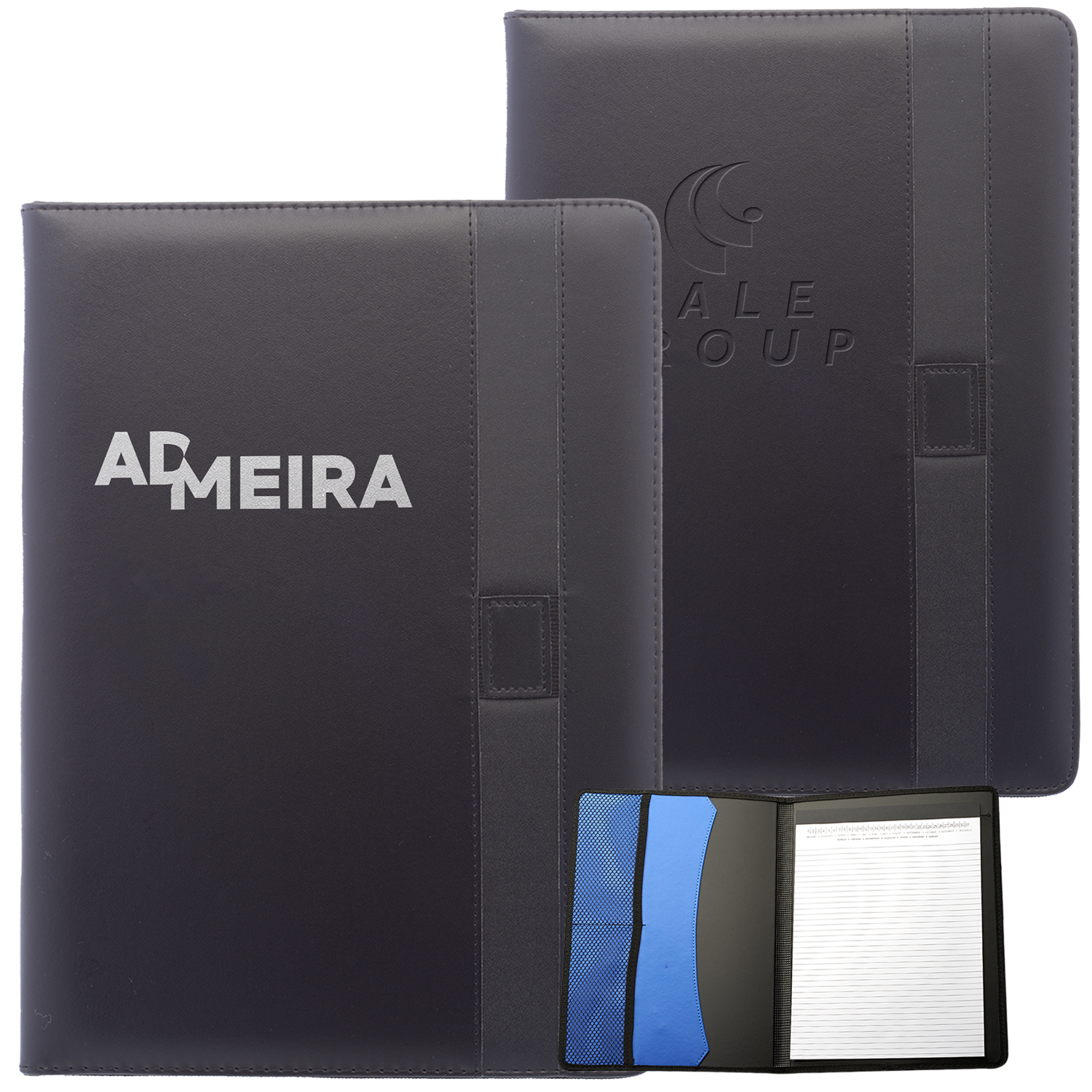 Leather Portfolio with Color Block strap and pen loop 4