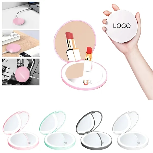 Rechargeable Round Mini Mirror