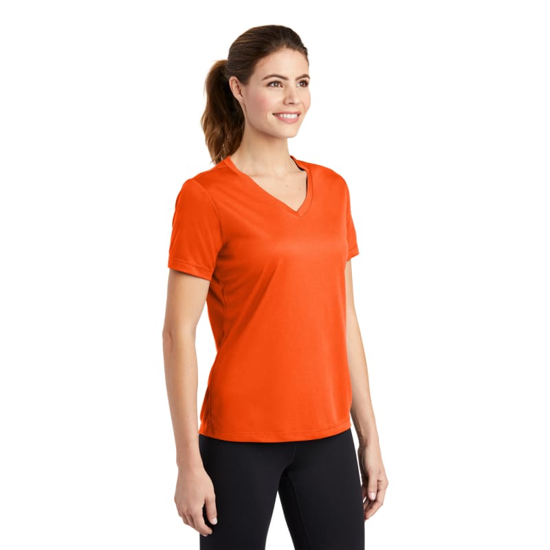 Sport-Tek Women's PosiCharge RacerMesh V-Neck Tee. 22