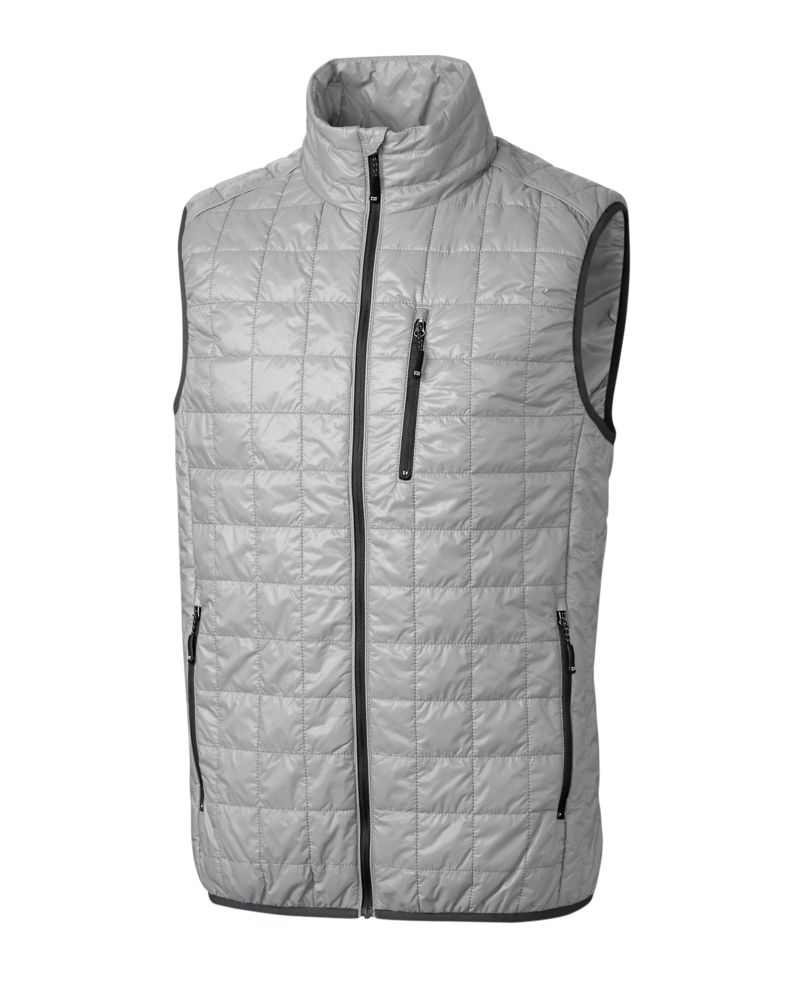 Cutter & Buck Rainier Recycled Insulated Puffer Mens Big & Tall Full Zip Vest Big & Tall 78