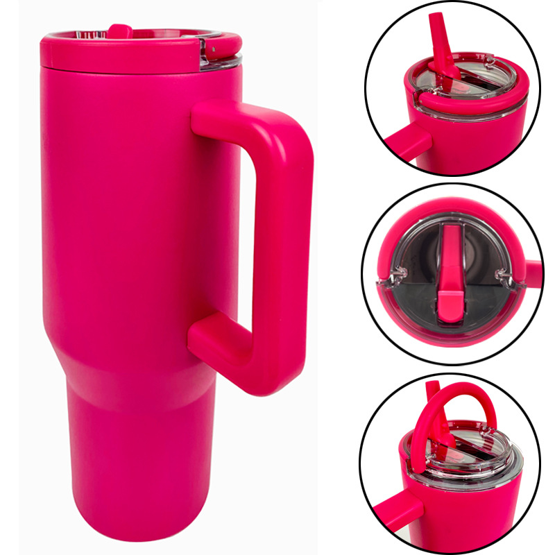 40 oz Leak Proof Insulated Tumbler W/ Straw & Lid 2