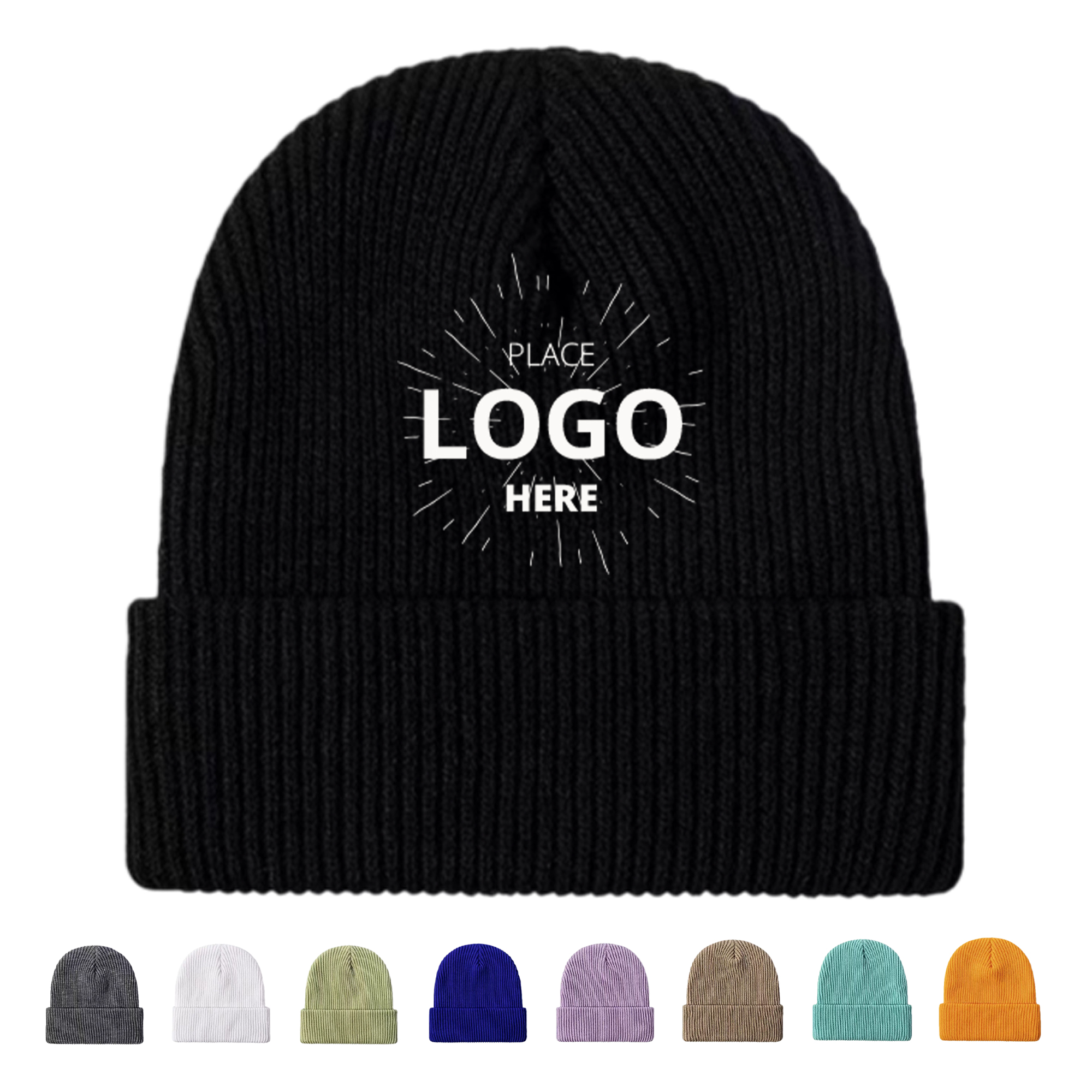 Solid Color Acrylic Knit Beanie Hat 2
