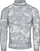 Men's ColdGear Infrared All Over Print Mock Long Sleeve, custom hoodie or sweatshirt with logo imprint 3