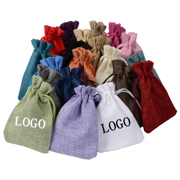 Jute Drawstring Gift Pouches 8