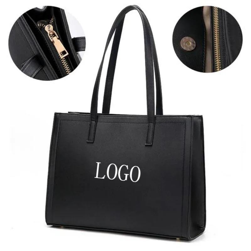 PU Leather Large Capacity Tote Bag 1