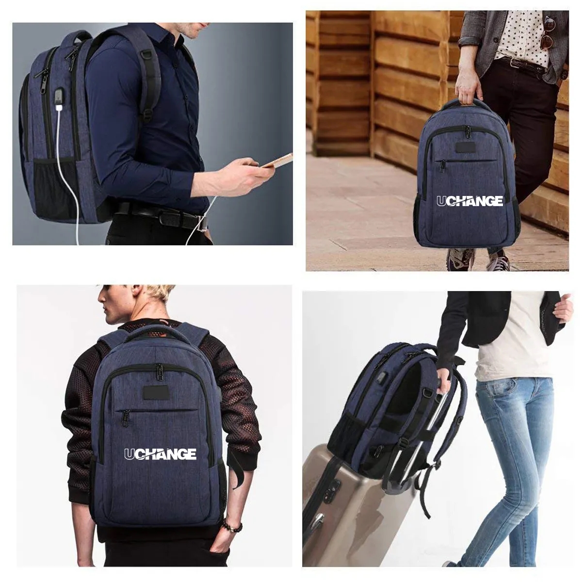 35L Durable Business Laptop Backpack With USB Charging 2
