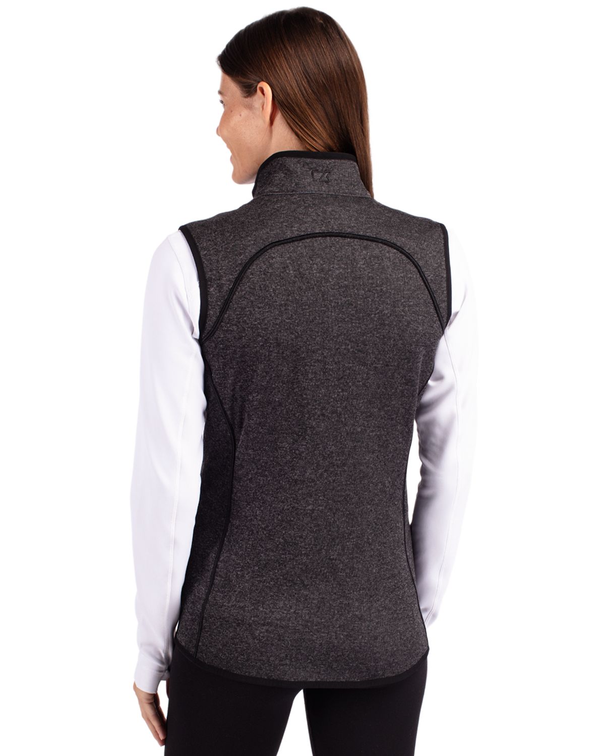 Cutter & Buck Mainsail Sweater-Knit Womens Full Zip Vest 12