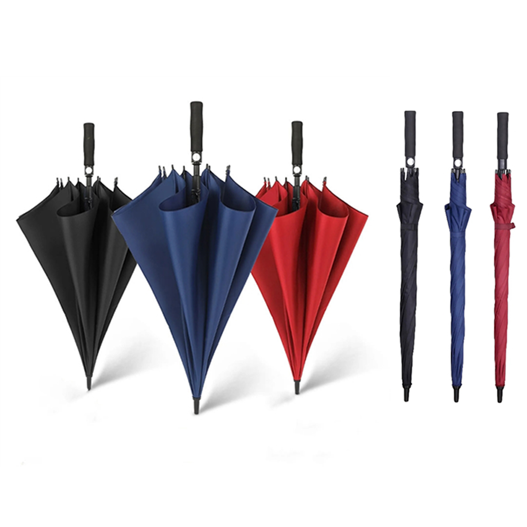 Stylish Golf Long 8 Ribs Fiber Umbrella 1