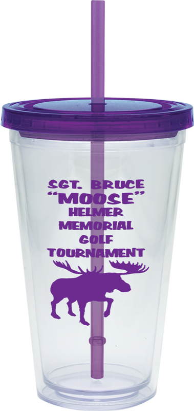 20 oz. Large Carnival Cup - Color Lid and Straw