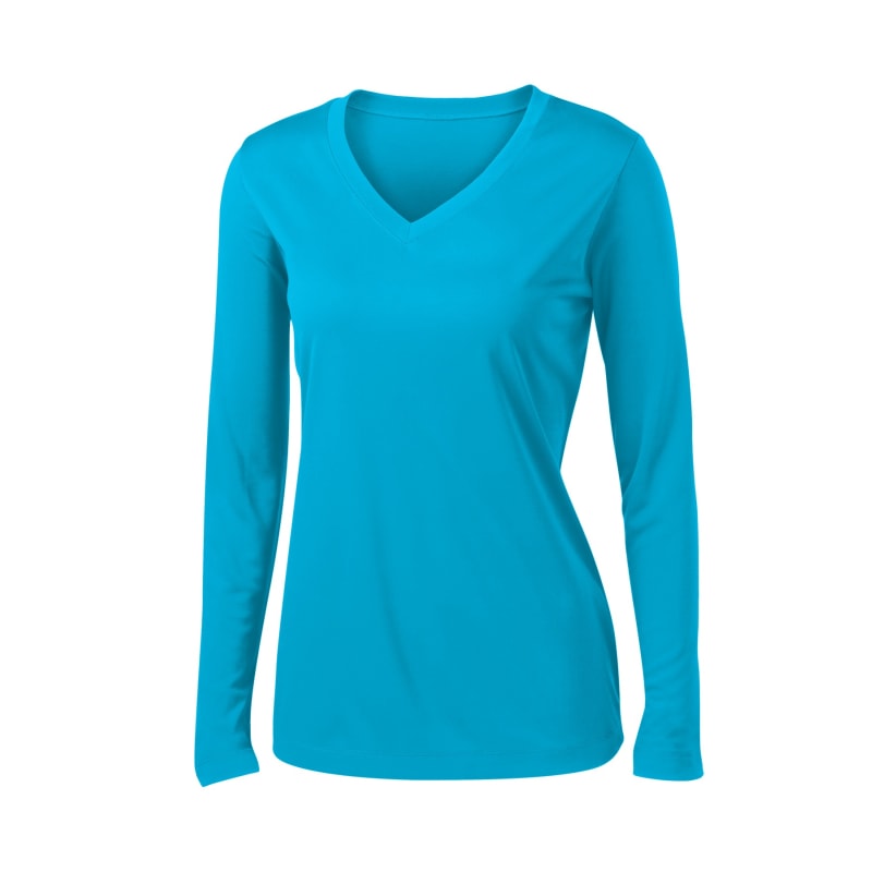 Sport-Tek Women's Long Sleeve PosiCharge Competitor V-Neck Tee. 60