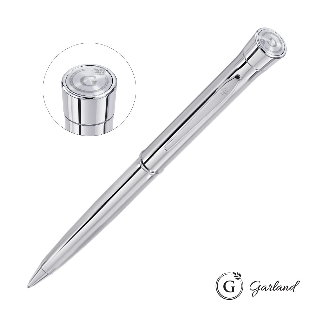 Garland® Signature Emblem Twist Ballpoint Pen - Chrome 5