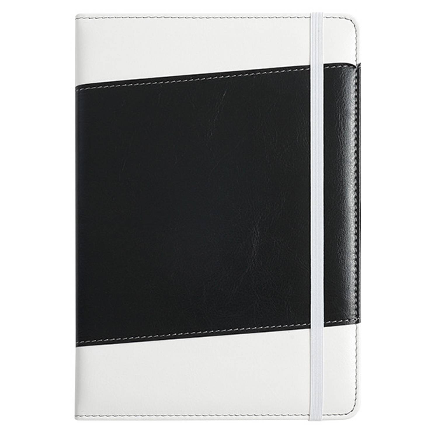 A5 PU Patchwork Business Notebook w/ Strap 17