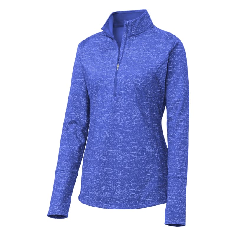 Sport-Tek Women's Sport-Wick Stretch Reflective Heather 1/2-Zip Pullover. 21