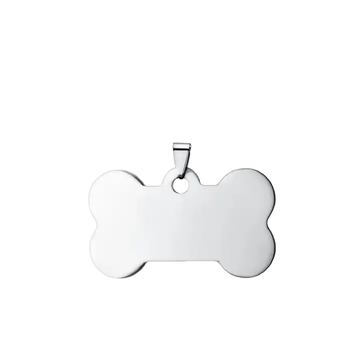 Silver Bone Style Stainless Steel Pet Tag 2