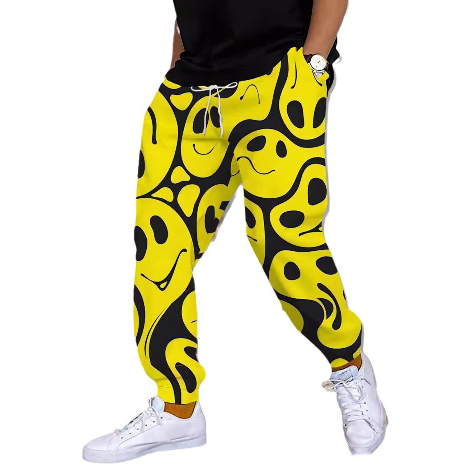 Men Sports Jogger 3D Printed Casual Pants w/ Drawstring 6