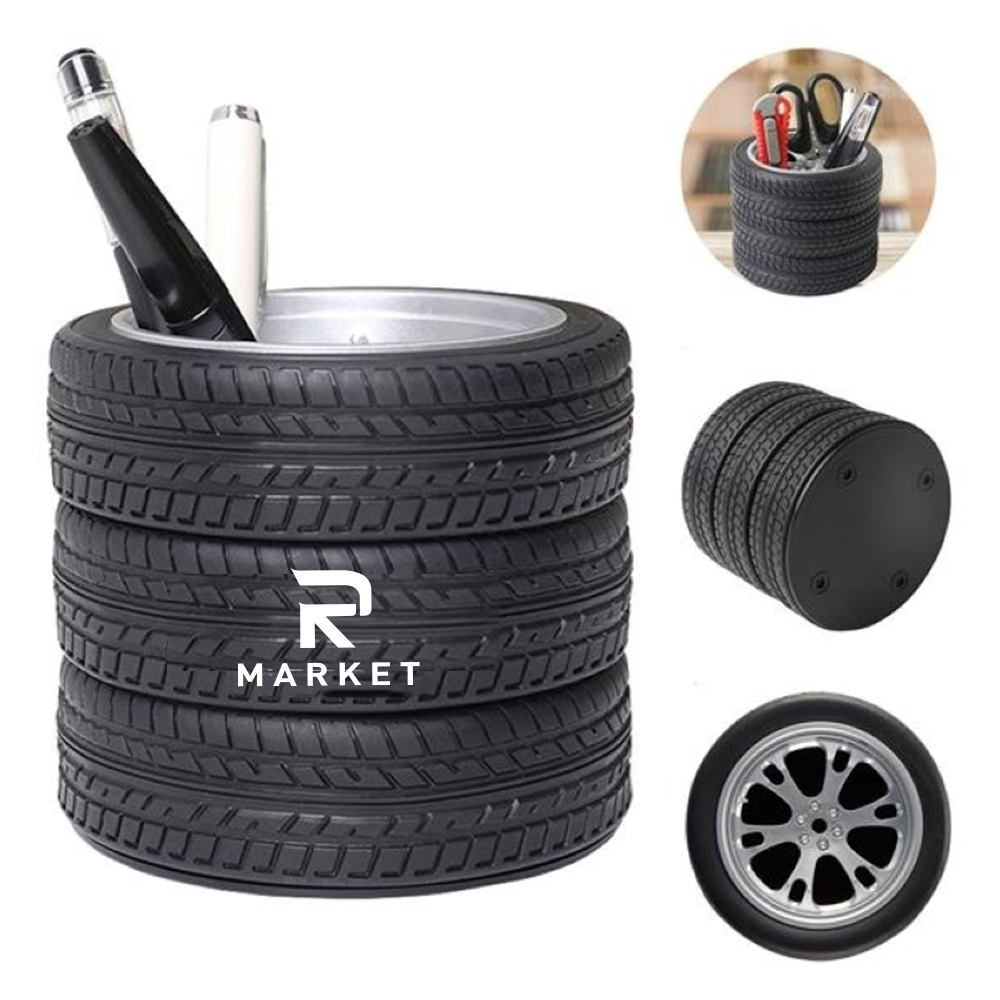 Tire Shaped Planter Pen Holder 3