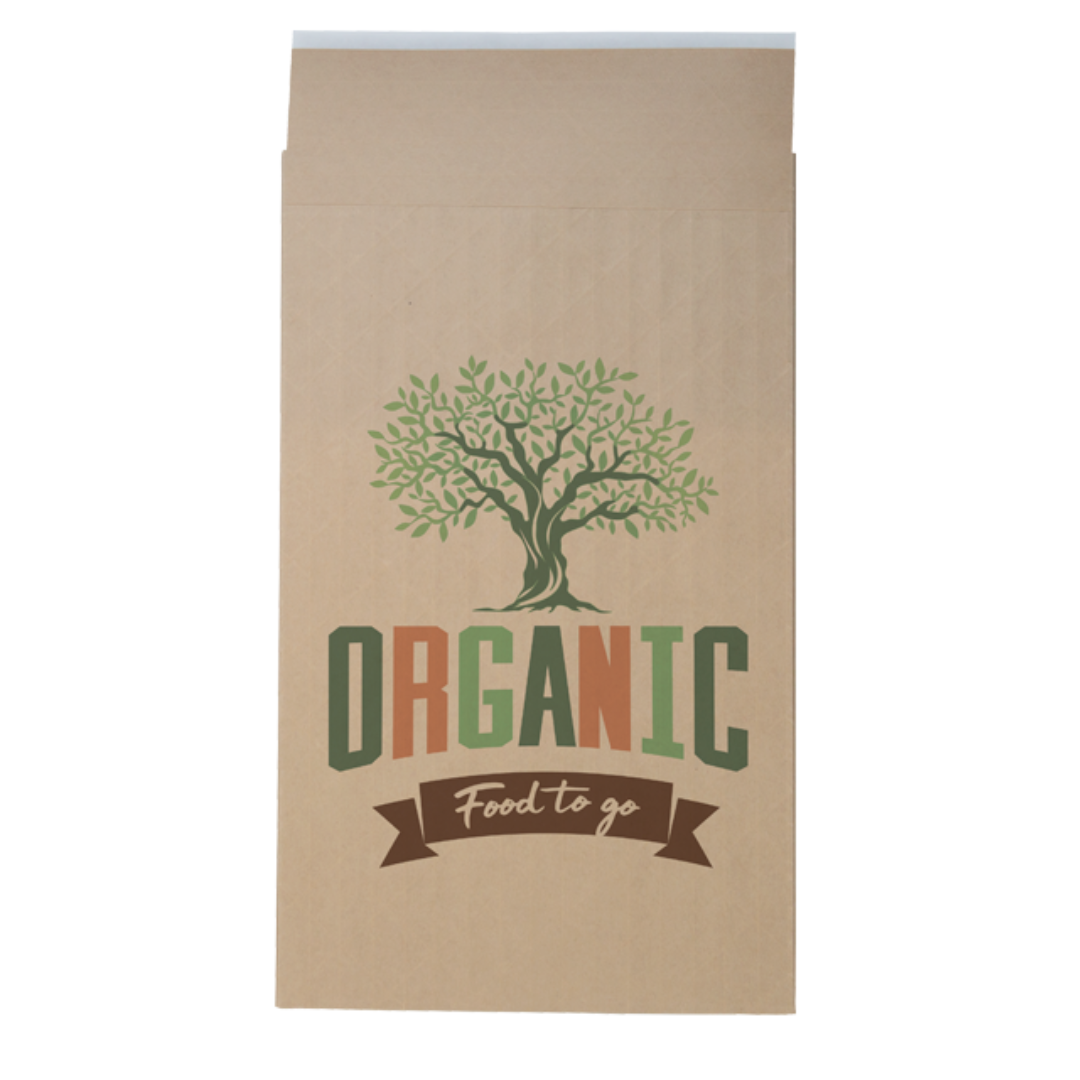 Full Color Dura-Bag Expandable Natural Paper Mailer (9.5" W x 16" H x 3" D)