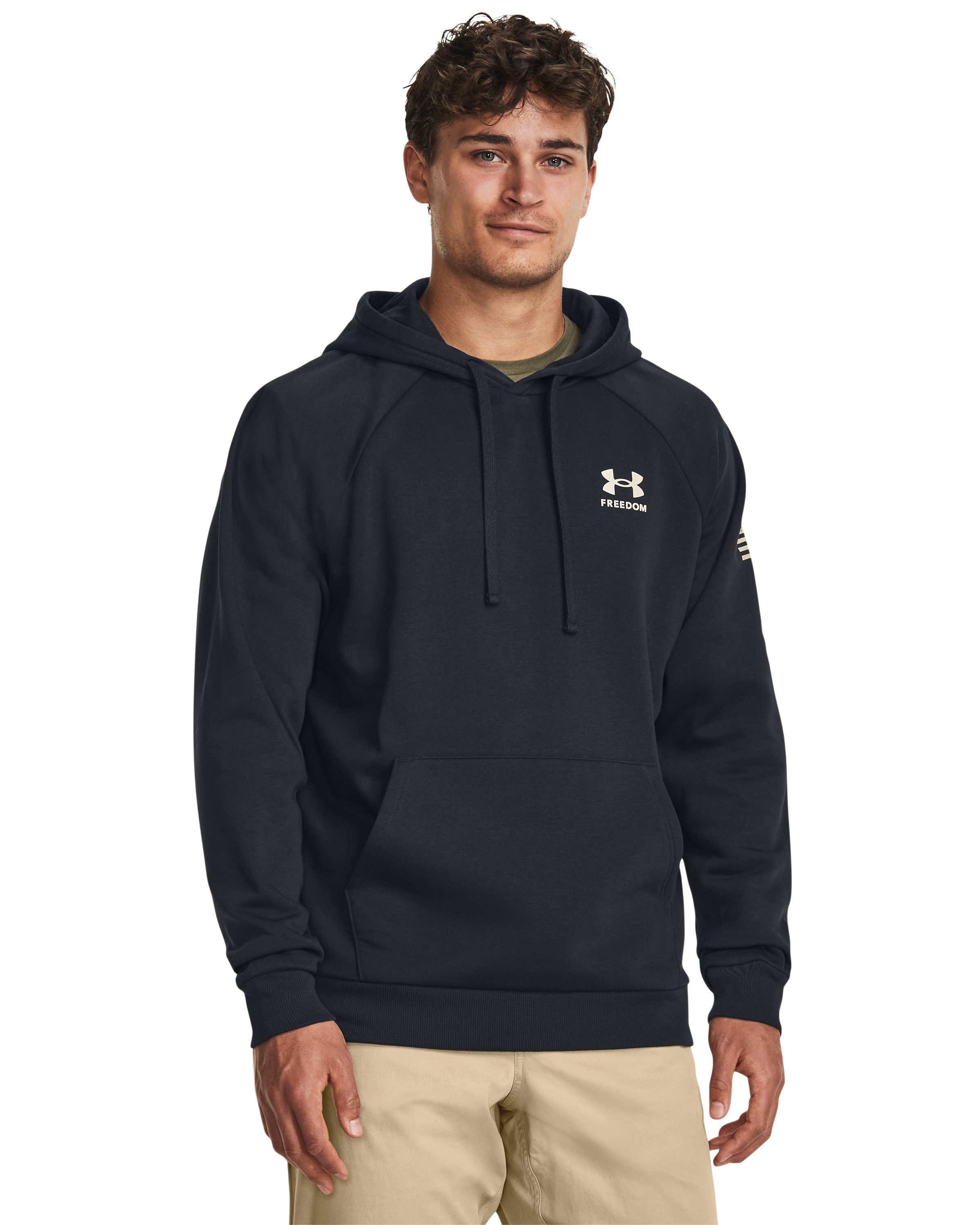 UA Freedom Rival Fleece Flag Men's Hoodie, custom hoodie or sweatshirt with logo imprint 6