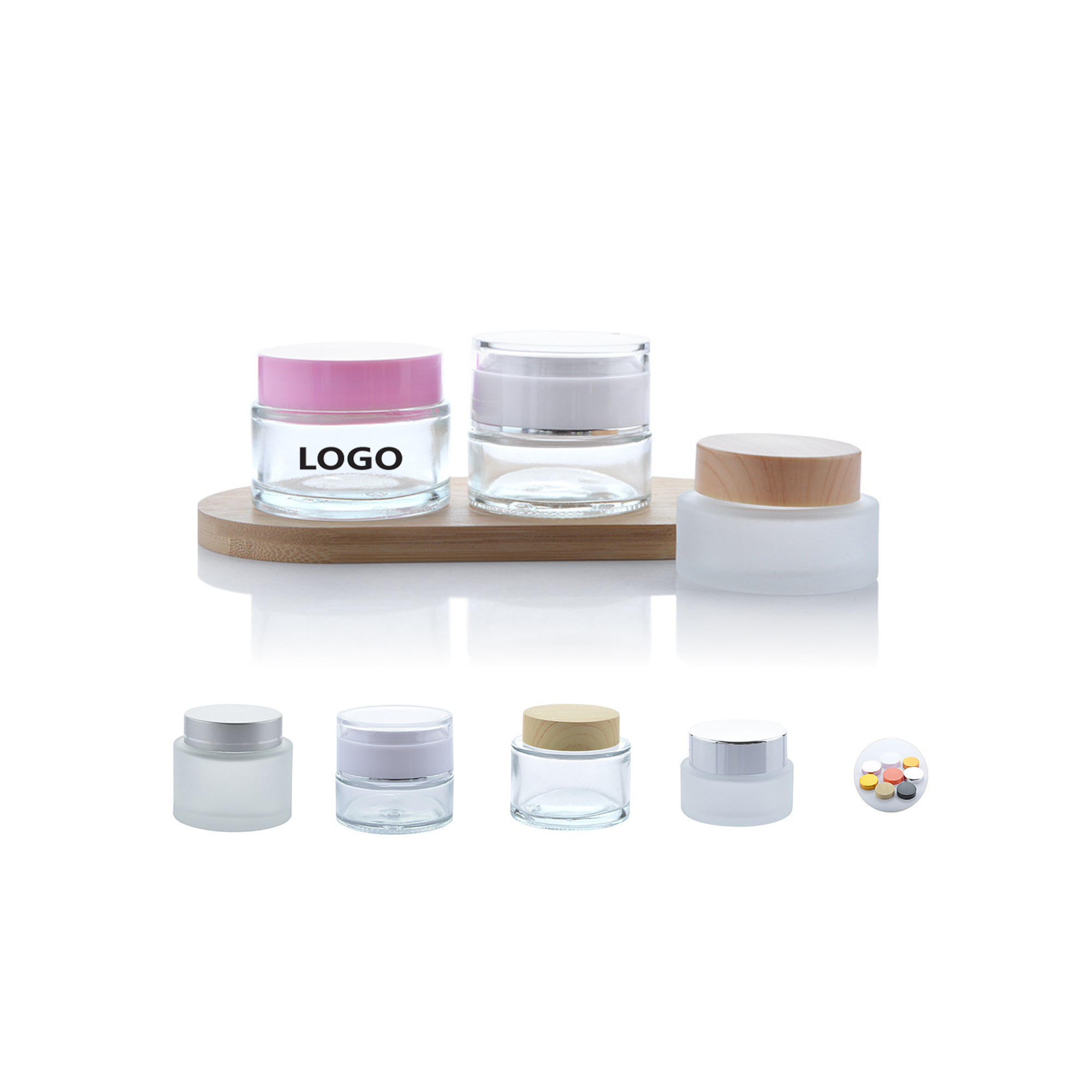 Travel Glass Cream Jars 1