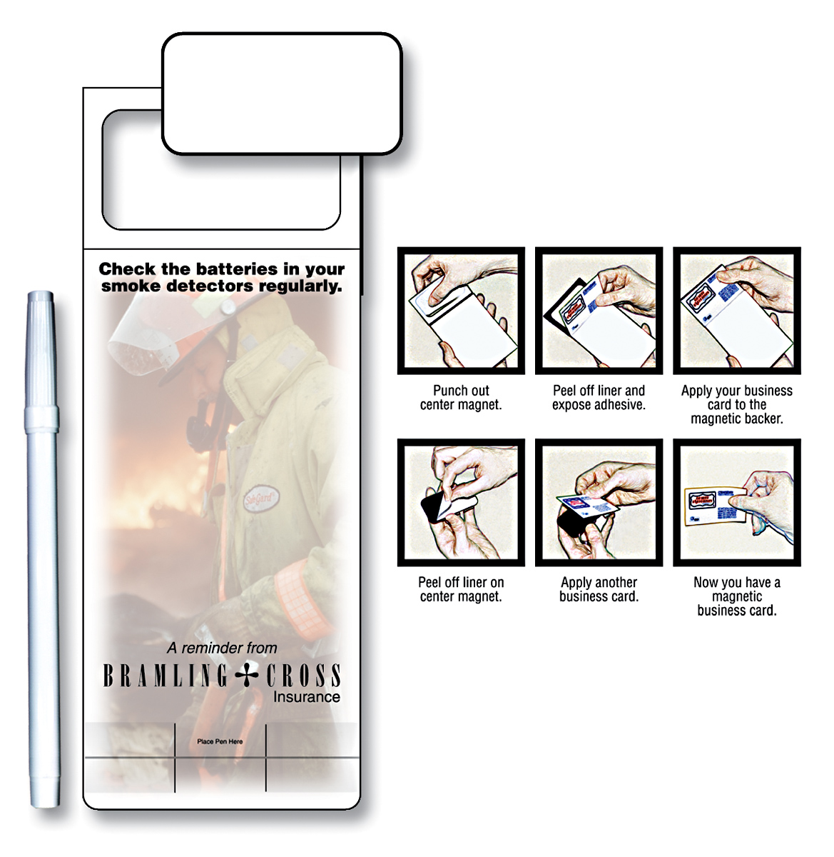Skinny Mini Memo Board- Custom 3.5x9 (Pen & Pen Holder) 2