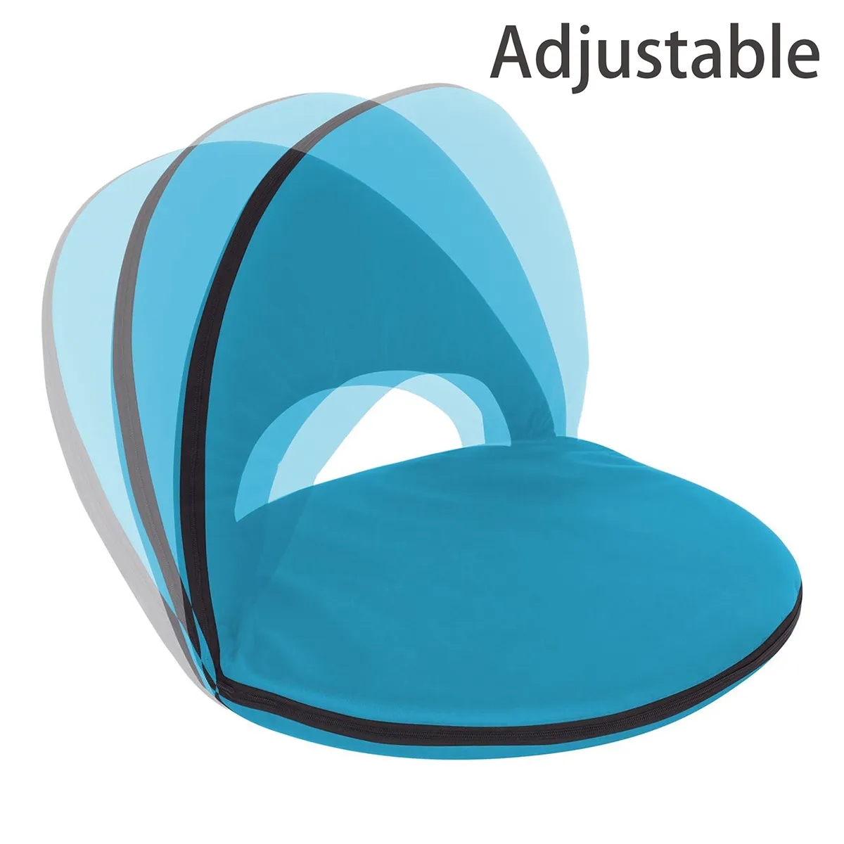 Portable Multi-Fold Padded Floor Chair With Back Support 6