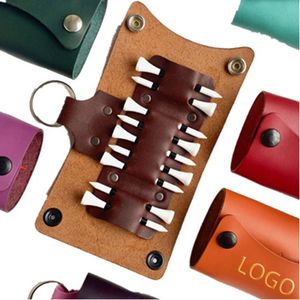 Portable Foldable Leather Golf Tees Holder 2