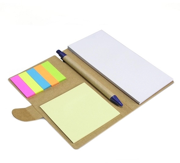 Eco Sticky Notepads With Recycle Paper Pen 9