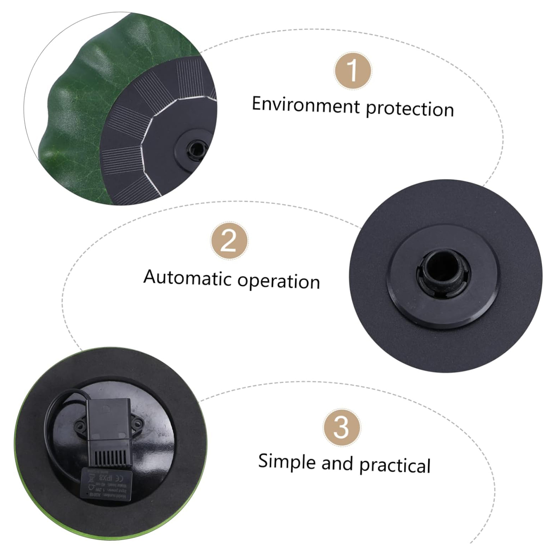 Solar-Powered Floating Lotus Fountain 2