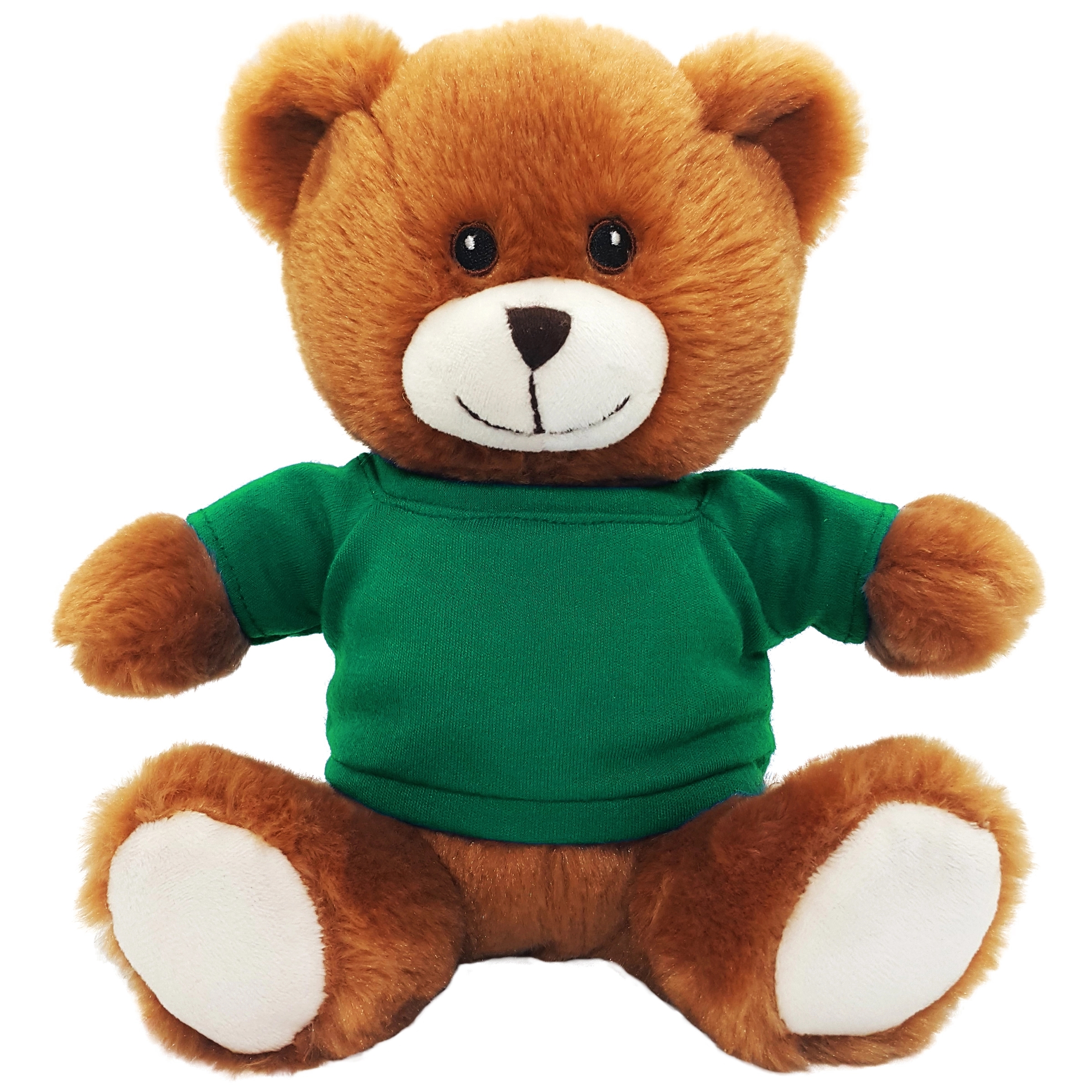 8" Embroidered Eyes Honey Brown Bear 11