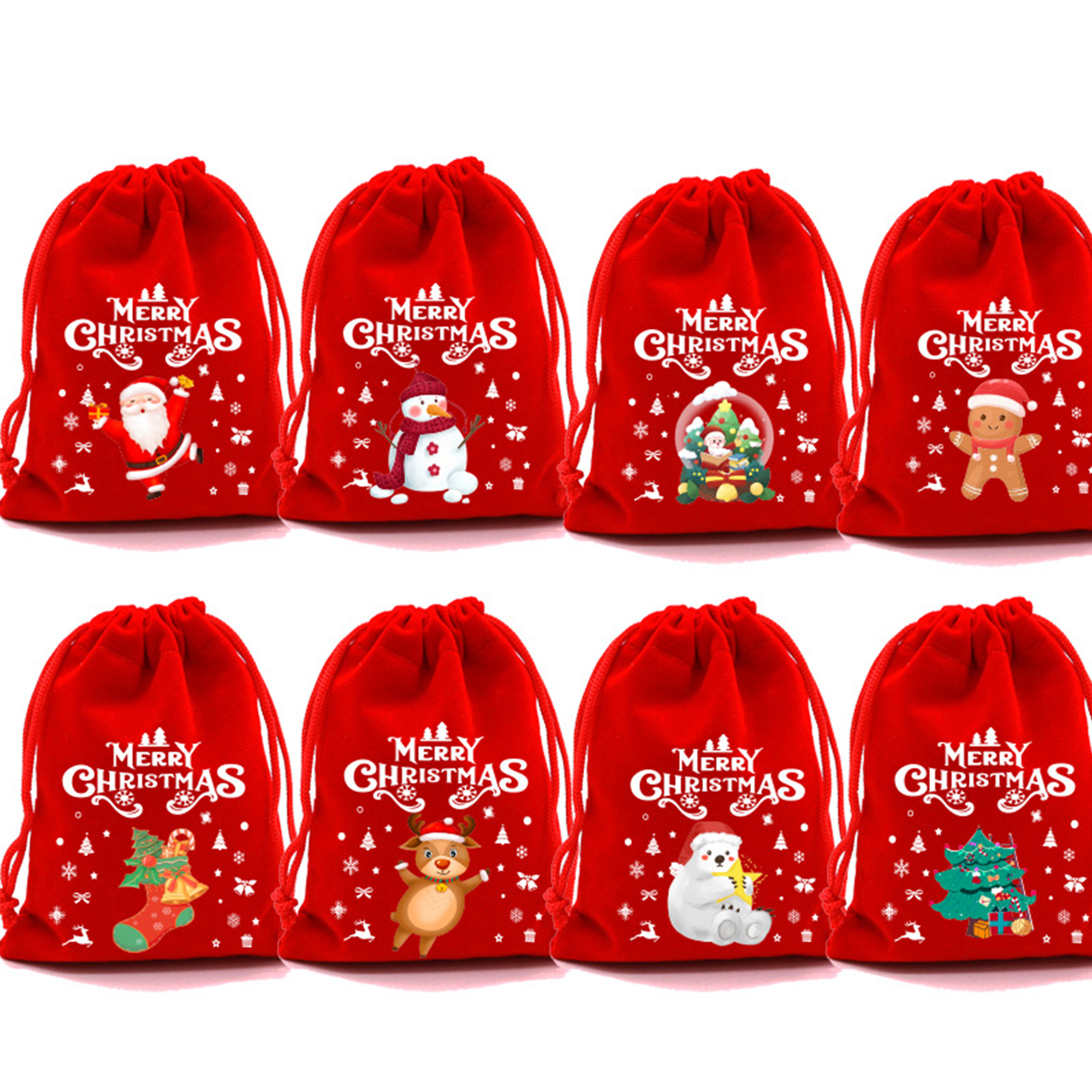 Christmas Drawstring Gift Bag MOQ50 4