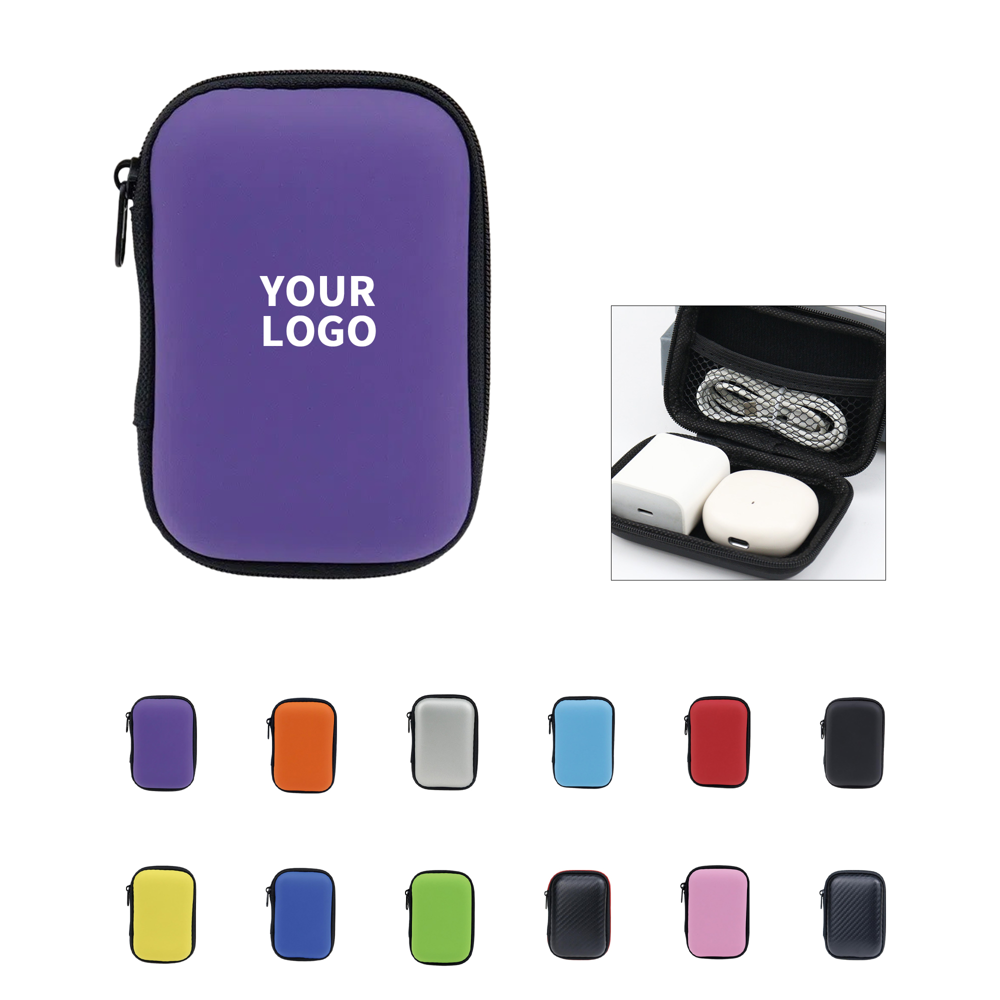 Square Accessory Carry Case For Cable And Charger 6
