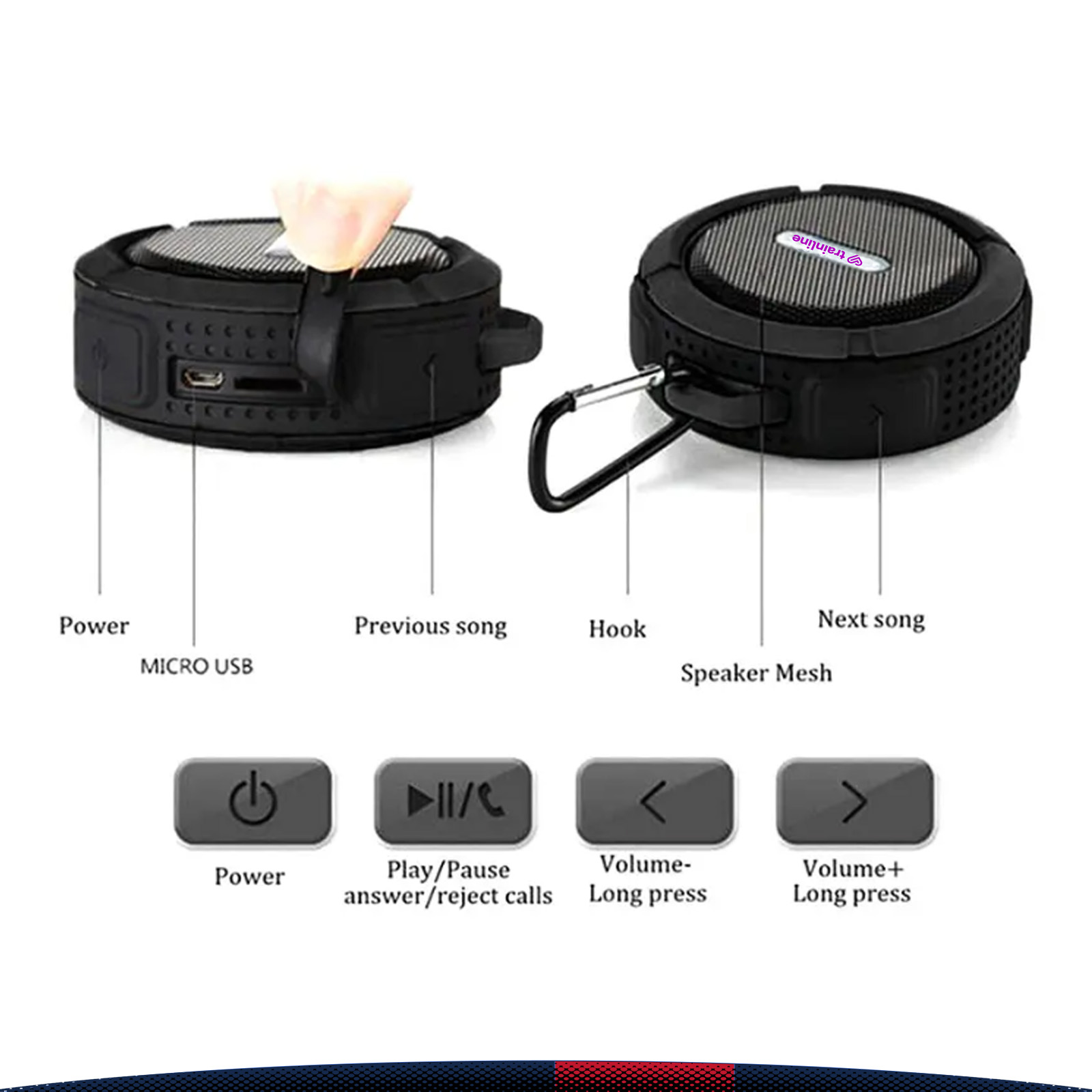 Vornic Waterproof Outdoor Bluetooth Speaker 7