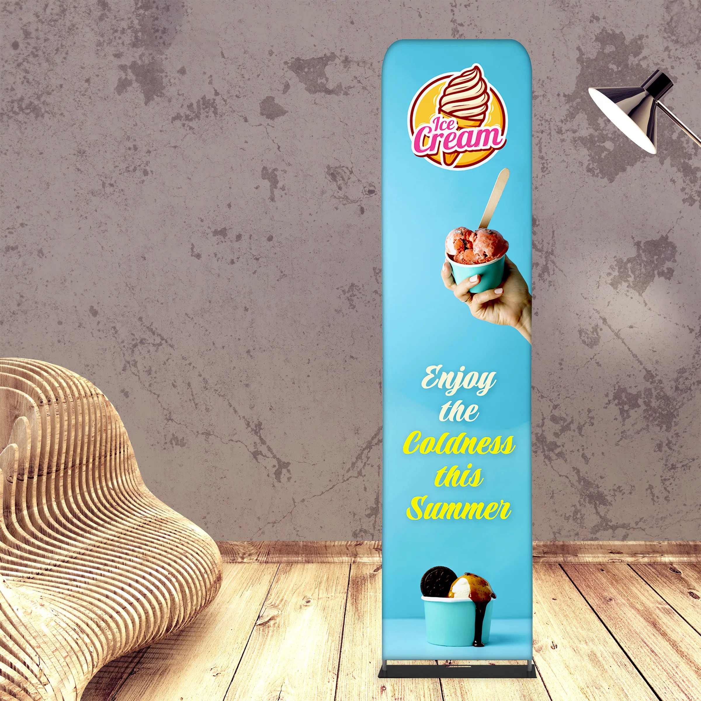 Tube Banner, Double Sided Digitally Printed - 10'x2' 3