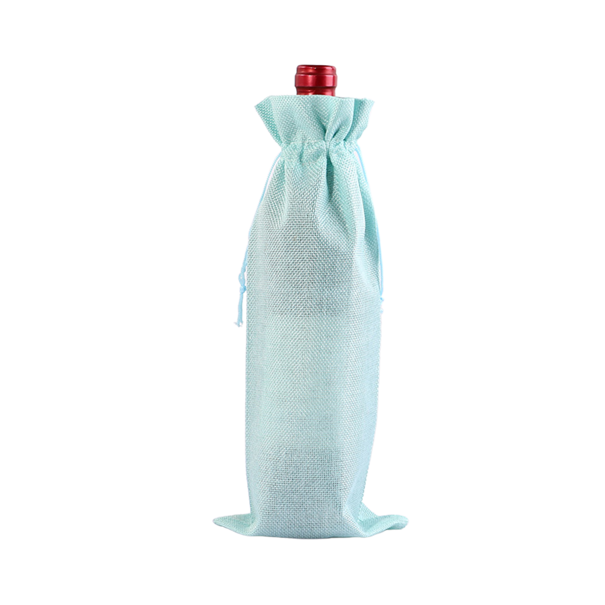 Drawstring Closure Burlap Wine Bag Champagne Gift Packaging Set 12
