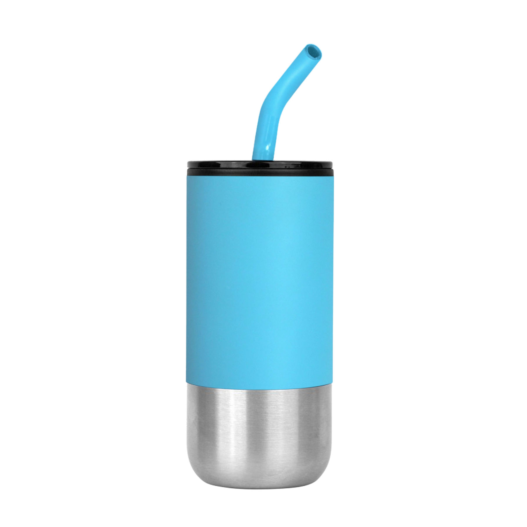 18 oz. Double Wall Color Body Tumbler w/Straw and Lid 3