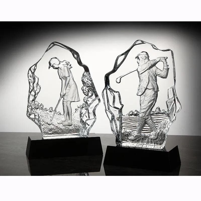 Crystal Golf Player Trophy 5