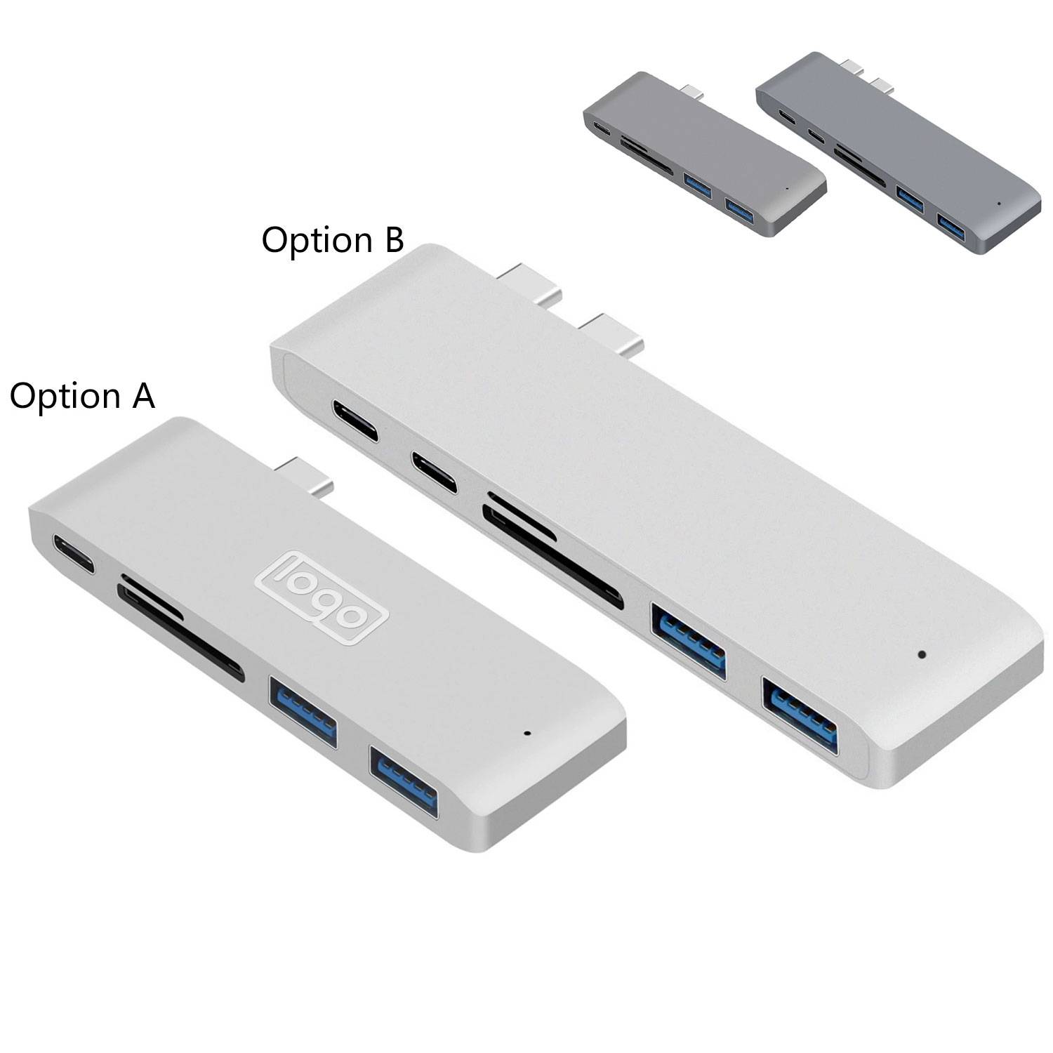 6 in 1 USB C Adapter for MacBook Laptop Computer 2